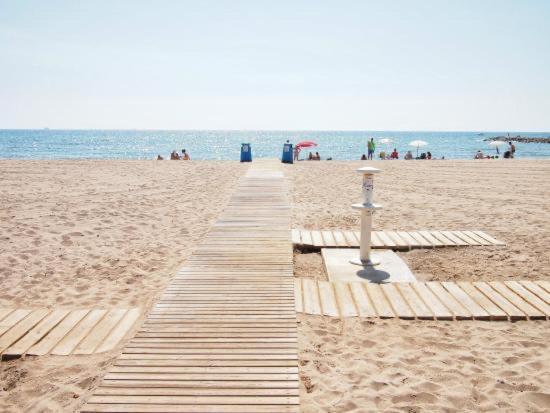Apto Con Piscina En La Playa Cerca De Vlc Con Ac Puzol Eksteriør bilde